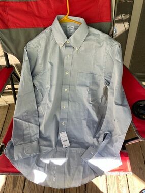 Brooks Brothers Regent The Original Polo Shirt Long Sleeve Dress Shirt Men 15 33